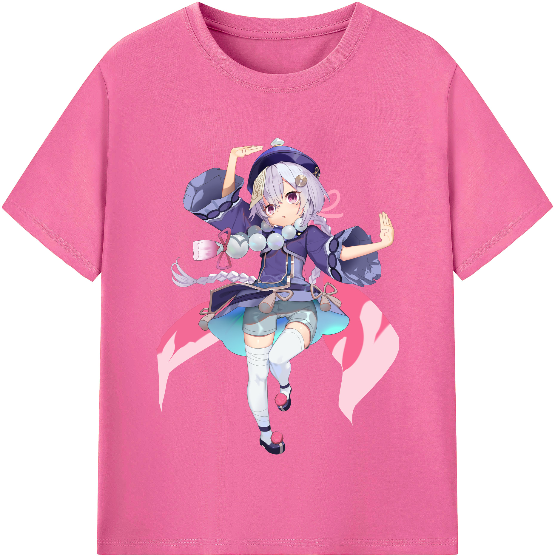 げんし神 七七 なな  genshin Nana レディースカジュアルプリントTシャツ（綿100％）